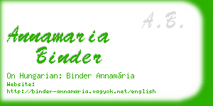 annamaria binder business card