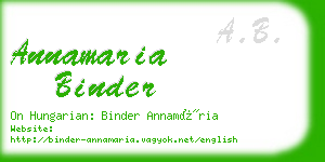 annamaria binder business card